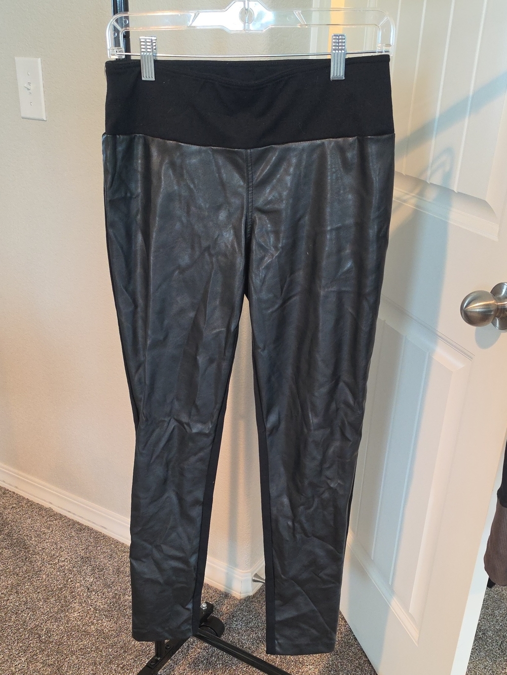 INC International Concepts Black Faux Leather Leggings